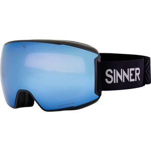 Sinner Boreas skibril - Mat Zwart - Blauwe + Oranje lens
