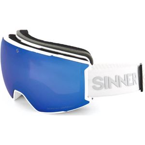 BOREAS SKISBRIL - MAT WIT- BLAUWE SINTRAST® LENS + ORANJE SINTRAST® LENS