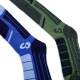 SINNER - PRO SOCKS II DOUBLE PACK - NAVY/GREEN - Unisex - Maat 36-38