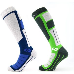 Sinner - Pro Socks II - Skisokken - Groen/Blauw - Double Pack