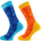 Sinner - Skisokken - Neon Orange/Neon Blue - Kids Double Pack