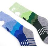 Wildlife Skisokken Junior Dubbelverpakking - Blauw/groen