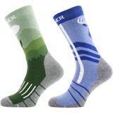 SINNER - KIDS SOCKS WILDLIFE DOUBLE PACK - BLUE/GREEN - Unisex - Maat 23-26