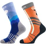 SINNER - KIDS SOCKS WILDLIFE DOUBLE PACK - ORANGE/BLUE - Unisex - Maat 23-26