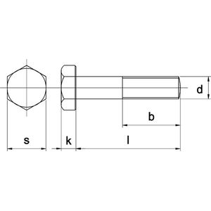 Zeskantbout M24x240mm galvanisch verzinkt - 10 stuks