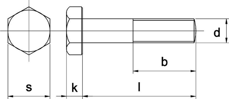 Zeskantbout M30x300mm galvanisch verzinkt - 5 stuks