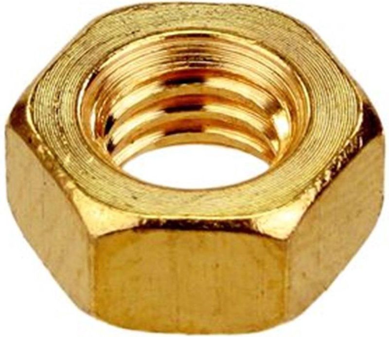 Moer - Din934 M16 - Messing - 50 Stuks - Bewerking Blank