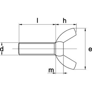 Vleugelschroef Din316 M10X40 Elvz - 50 stuks