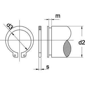 Borgring Din471 27X1,2Mm Voor As - 100 stuks