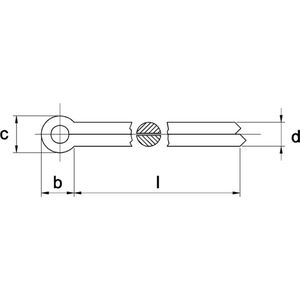 Splitpen 10x80mm Verzinkt DIN94 - 100 stuks