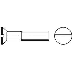 Metaalschroef Din963 M10X45Mm Pk Messing - 100 Stuks