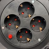 Deltac - Kabelhaspel - Zwart - PVC - 25 Meter - 4 Stopcontacten