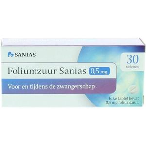 Actavis Foliumzuur 0.5 mg 30 tabletten
