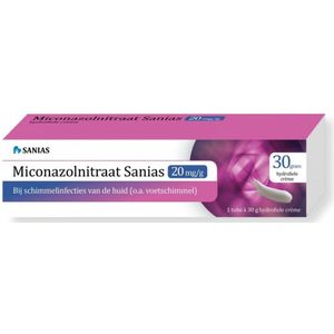 Sanias Miconazolnitraat 20mg/g Creme - 1 x 30 gr