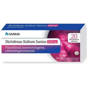 Sanias Diclofenac kalium 12.5 mg 20 tabletten