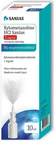 Neusspray - Xylometazoline HCl - 1 mg/ml - Oplossing