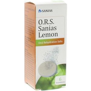 Sanias - O.R.S. Bruistablet - Lemon - 6 Stuks - Glucose-zouten Preparaat