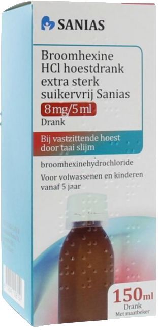 Sanias - Broomhexine HCl - Hoestdrank - Suikervrij - 8 mg/5 ml