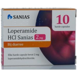 Sanias - HCI Loperamide 2mg Capsules - 20 Stuks