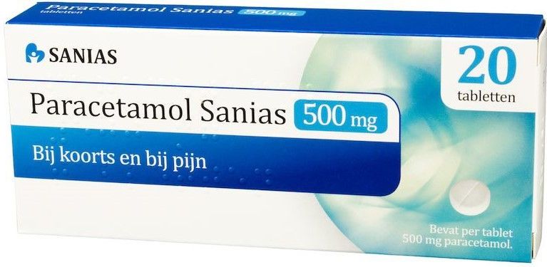 Sanias - Paracetamol Tabletten - 500mg - 20 Stuks