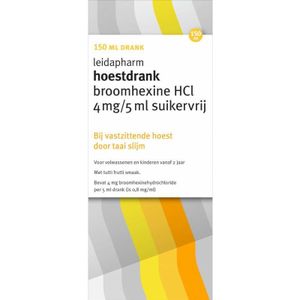 Leidapharm hoestdrank broomhexine hci 4mg/5ml suikervrij  150ML