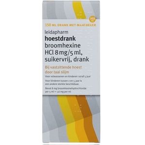 Leidapharm - Hoestdrank - Broomhexine HCI 8mg/5ml - Suikervrij