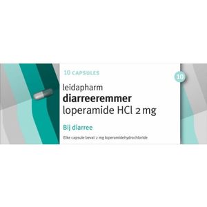 Leidapharm Loperamide hcl diarreeremmer 2 mg 10 capsules