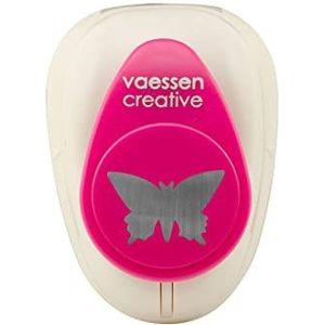 Vaessen Creative Papierperforator, maat M, vlinder 3, voor doe-het-zelfprojecten, scrapbooking, kaarten maken en meer, paars