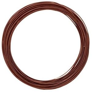 Vaessen Creative Aluminiumdraad 10 m x 1 mm Brown (Bruin) - Flexibel Alu Draad voor Sieraden Maken, Hobby en Knutselen