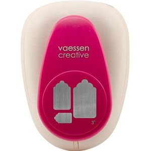 Vaessen Creative Pons etiketten, hangers, XXXL, Super Jumbo Stanser, grote motiefperforator van metaal en plastic, uitgestanst motief 12.7 x 8.5 x 6.7 cm, om te knutselen met papier