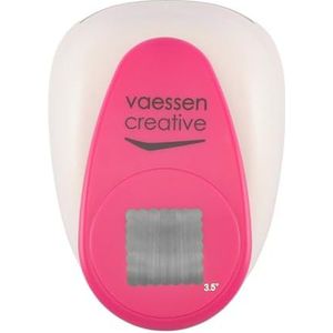 Vaessen Creative Craft Paper Punch - Geschulpte Vierkant - 6,6 x 6,6 cm - Cirkelsnijder voor knutselen en kaarten maken