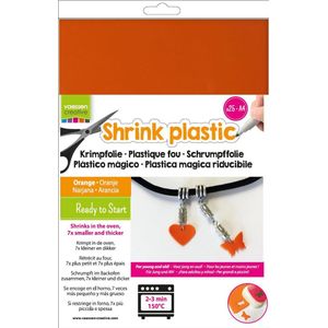 Vaessen Creative Krimpfolie oranje A4, 25 vellen, plastic, 21 x 29,8 x 0,3 cm, 4 stuks