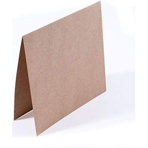Vaessen Creative Grote vierkante Florence blanco ambachtelijke kaarten, Kraft, set van 25, bijpassende enveloppen beschikbaar