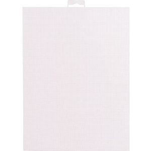 Vaessen Creative Kunststof canvas, 14 stuks, flexibele gaasvellen voor knutselen, borduurwerk en kruissteek, 1 stuk, maat 21 x 28 cm of 8,2 x 11, wit