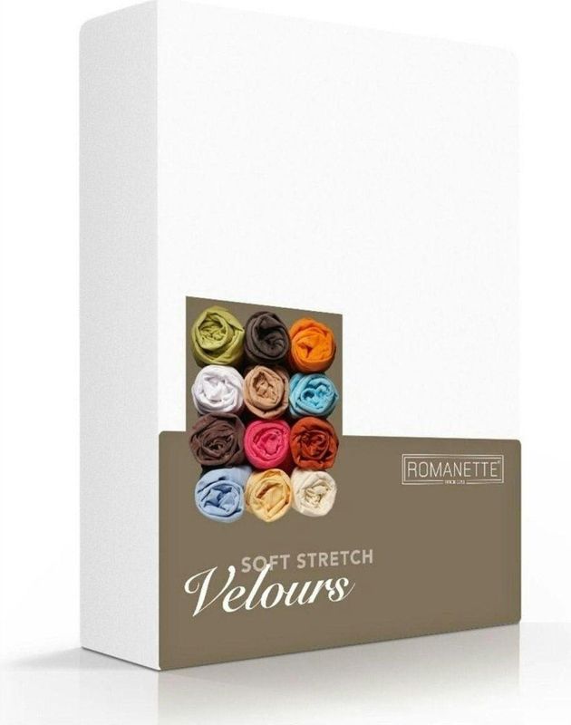 Romanette Velours Hoeslaken /90/ Wit
