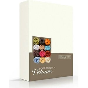 Velours hoeslaken Ivoor (140/)