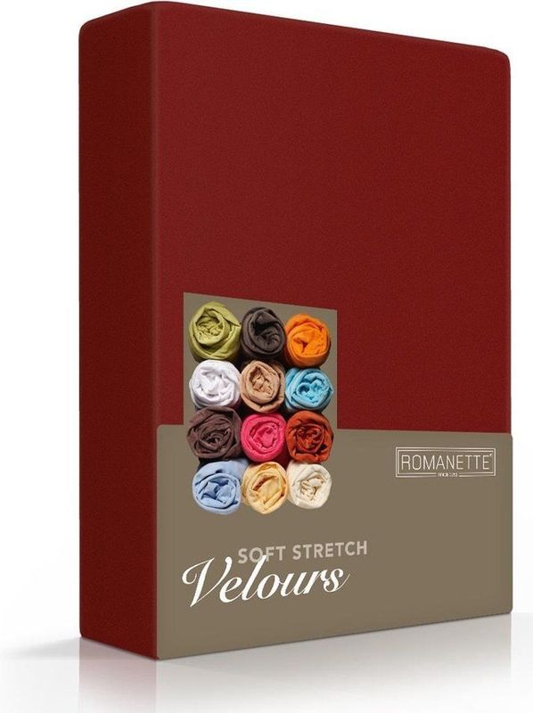 Luxe Hoeslaken Velours Bordeaux