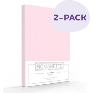 2 Kussenslopen Katoen Romanette Roze
