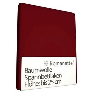 Luxe Verkoelend Hoeslaken - Bordeaux - 180x200 cm - Katoen - Romanette