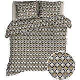 Romanette - Dekbedovertrek - Beige Grijs - Katoen - 140 x 200 / 220 cm - 1-Persoons