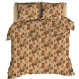 Satin d'or - Mapple Dekbedovertrek - Camel - 100% Katoen-Satijn - 2-Persoons