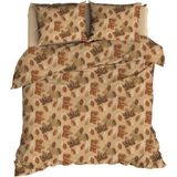 Satin d'or - Mapple Dekbedovertrek - Camel - 100% Katoen-Satijn - 2-Persoons