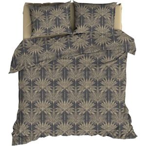 Dekbedovertrek Satin d'or Palmyra Antraciet Satijn-200 x 200 / 220 cm | 2-Persoons