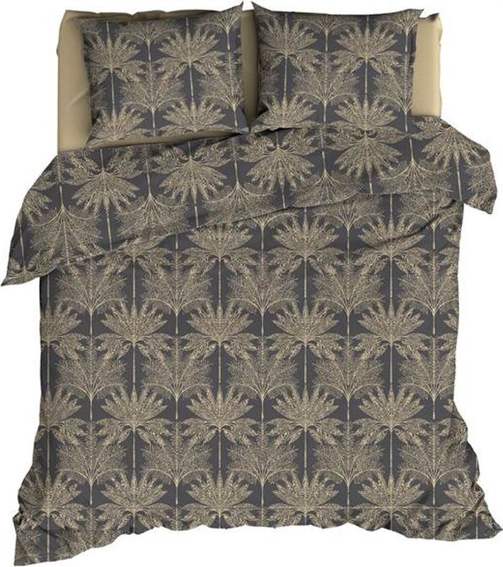 Satin d'or - Palmyra - Dekbedovertrek - Antraciet - 200 x 200 / 220 cm - 2-Persoons