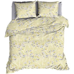 Satin d'or - Steffi - Dekbedovertrek - Geelgroen - Satijn - 240 x 200 / 220 cm