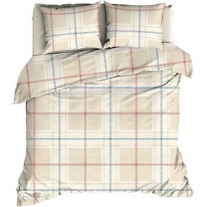 Romanette - Rubik - Dekbedovertrek - Sand - 200 x 200 / 220 cm - 2-Persoons