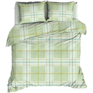 Romanette - Rubik - Dekbedovertrek - Leek - Katoen - Extra Breed
