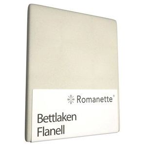 Romanette - Laken - Ivoor - 100% Geruwde Flanel - 200x260 cm