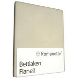 Romanette - Laken - Zand - 100% Geruwde Flanel - Tweepersoons - 200x260 cm