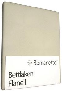 Romanette - Laken - Zand - 100% Geruwde Flanel - Tweepersoons - 200x260 cm